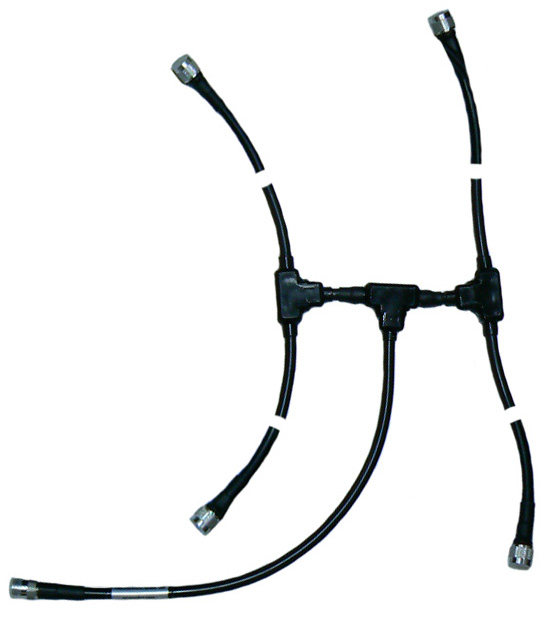 4-way VHF sidemount dipole phasing harness, 70-85 MHz, specify 10%, N-type input/output, 500W